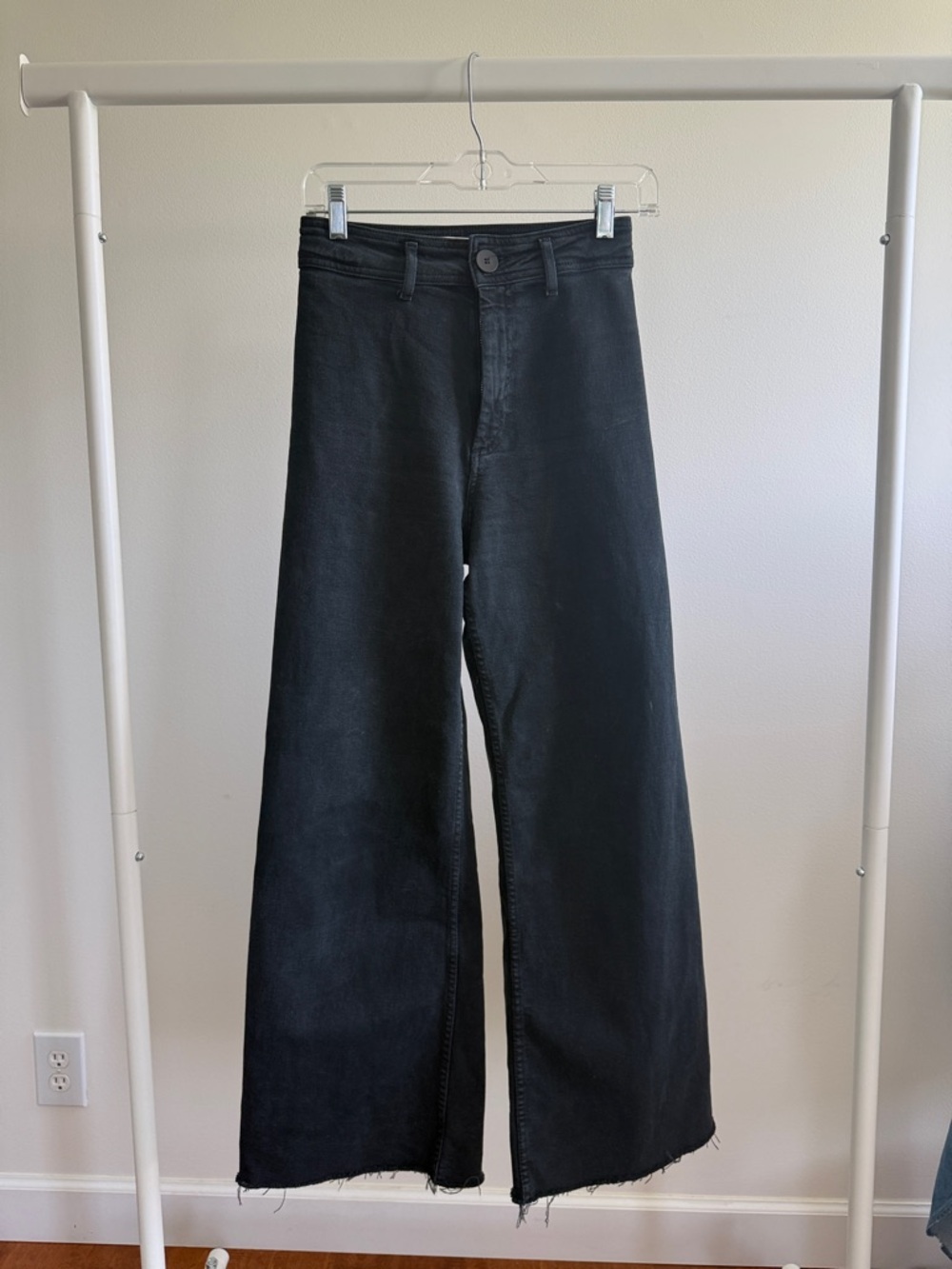 Zara High-Rise Wide Leg Jeans - Black